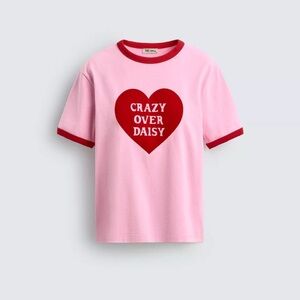 ISO Zara Harry Lambert Disney Pink 'Crazy Over Daisy' Heart Tee -